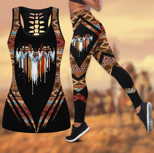 Native American 3D All Over Printed Legging + Hollow Tank