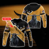 Personalized Name Bull Riding 3D All Over Printed Unisex Shirts Black Bull