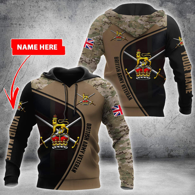 Custom Name XT British Army 3D Printed Shirts