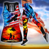 American 3D All Over Printed Legging + Hollow Tank