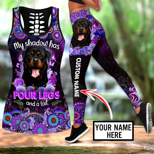 Custom Name German Shepherd legging + hollow tank combo NTN16042104