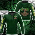 Irish tree of life St.Patrick day 3d hoodie shirt for men and women custom name