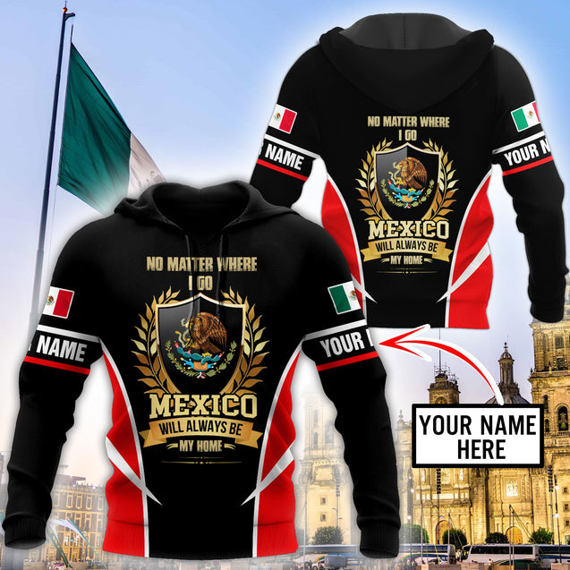 Personalized Name Aztec Mexico 3D All Over Printed Hoodie