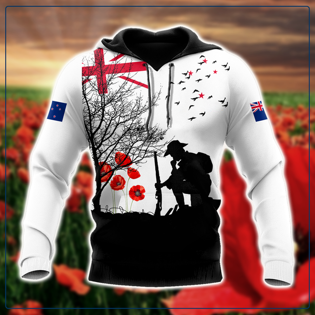 Premium Anzac Day New Zealand 3D Printed Unisex Shirts TN