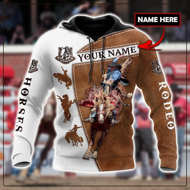 Personalized Name Rodeo 3D All Over Printed Unisex Shirts Bucking Horse Ver 2