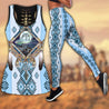 Wolf Native American 3D All Over Printed Legging + Hollow Tank