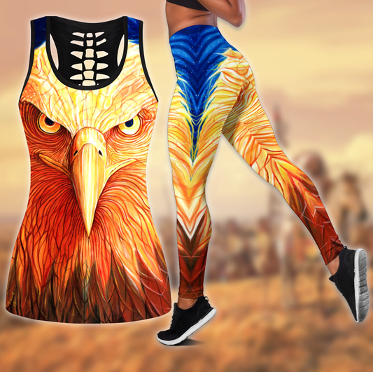Native American 3D All Over Printed Legging + Hollow Tank