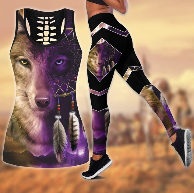 Native American 3D All Over Printed Legging + Hollow Tank