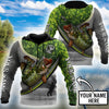 Custom name Pike fishing Fisherman Camo 3D Design print shirts