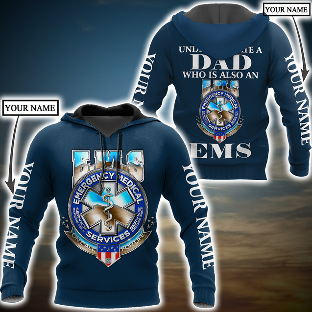 Premium EMS Personalized Name 3D All Over Printed Unisex Shirts