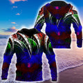 Amazing Polynesian Tattoo And Color Unisex Deluxe Hoodie ML