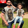 Gift For Son and Daughter Custom Name King Hearts Lion Poker 3D All Over Printed Shirts For Kids From 1 year - 15 years