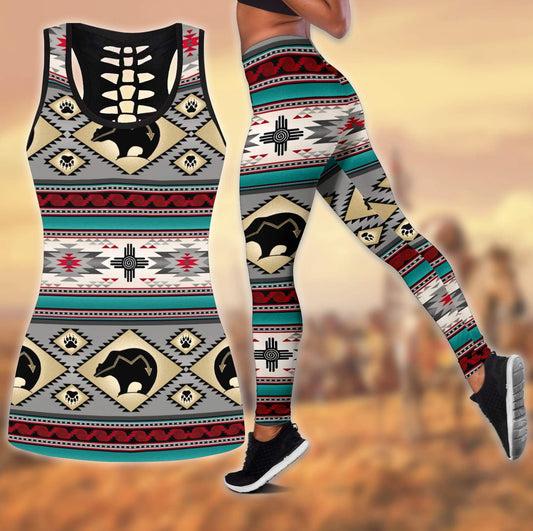 Native American 3D All Over Printed Legging + Hollow Tank Combo