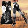 Wolf 3D All Over Printed Legging + Hollow Tank