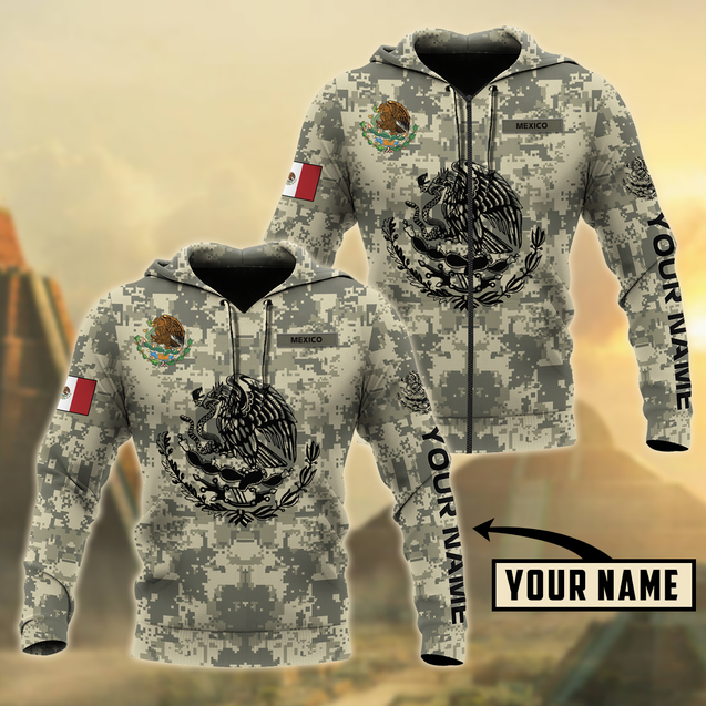 Personalized Mexican Army 3D All Over Printed Shirts