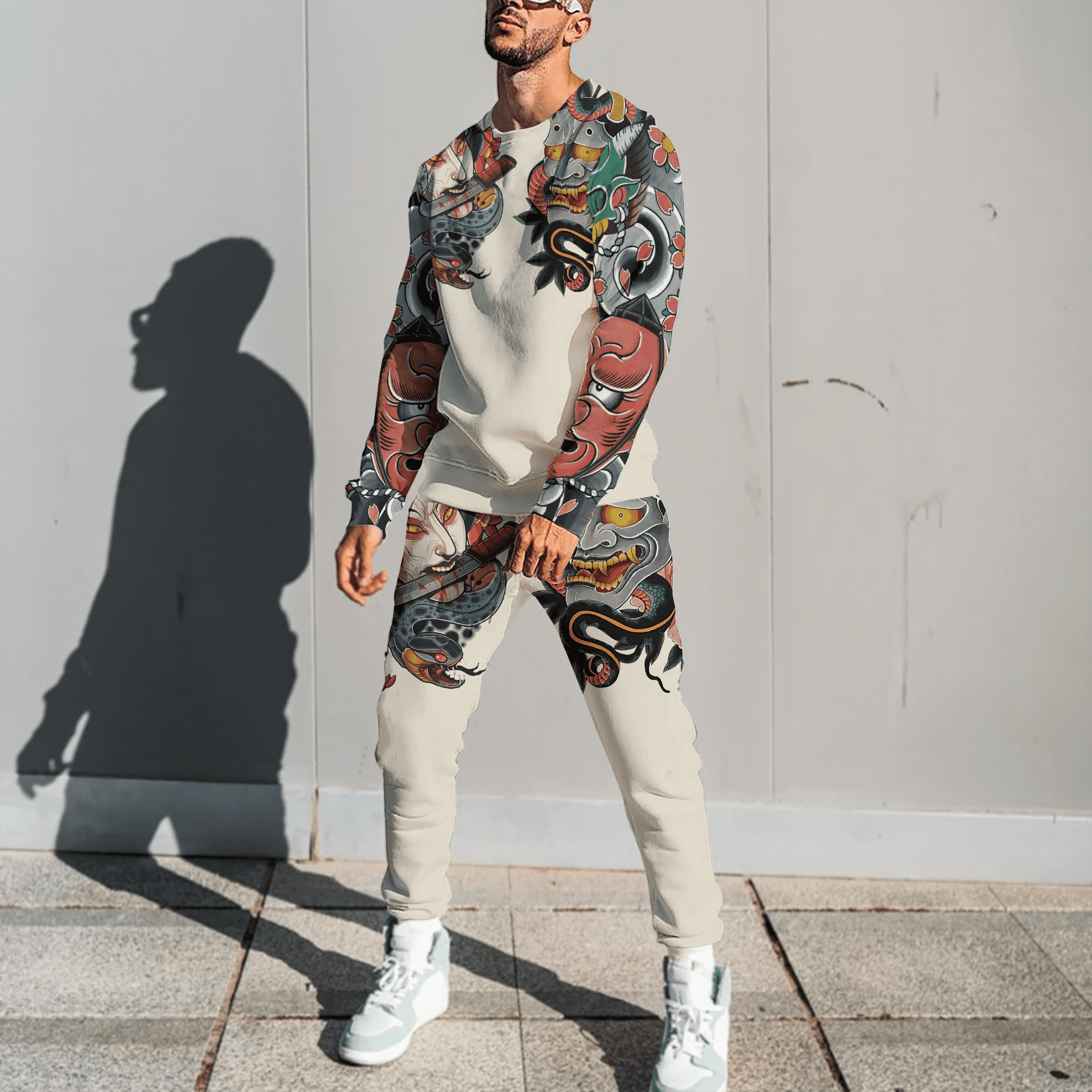 Japan Culture 3D All Over Printed Combo Sweater + Sweatpant