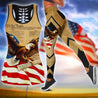 Happy Independence Day United States of America 3D All Over Printed Legging + Hollow Tank