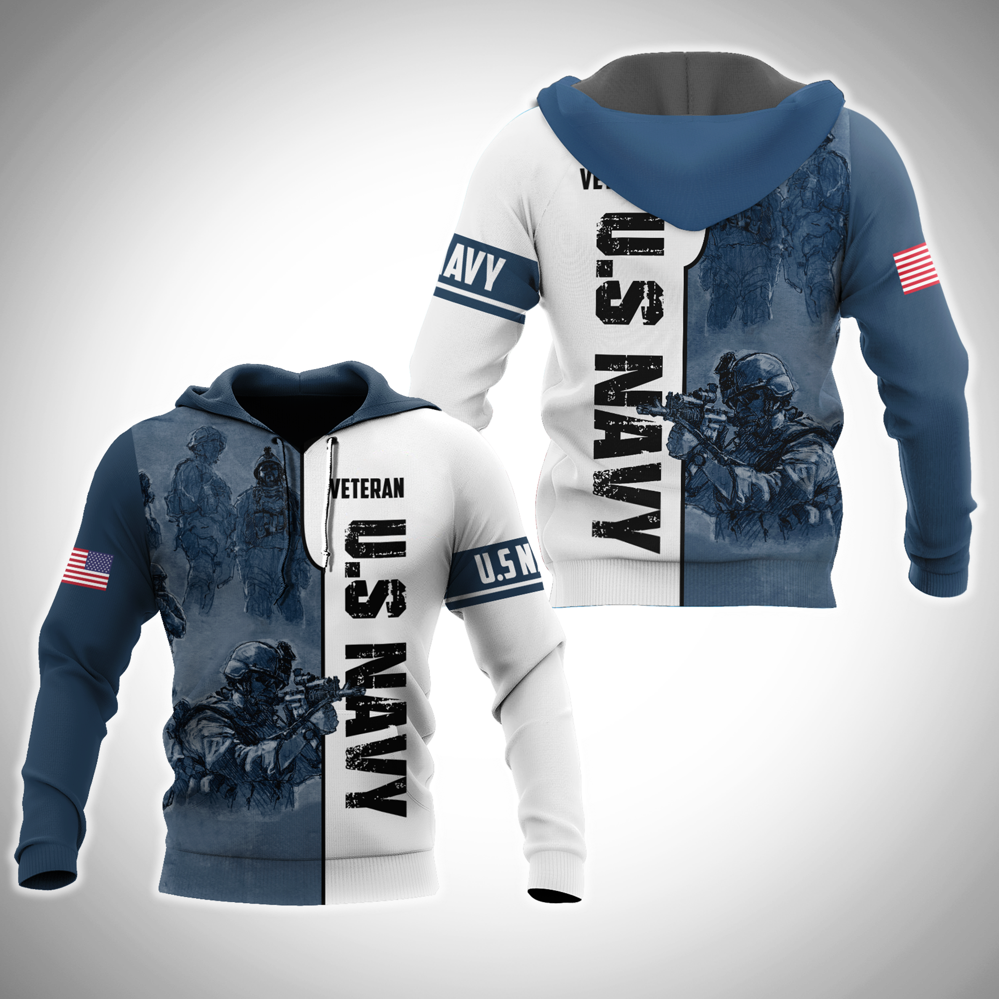 US Navy 3D All Over Printed Unisex Shirts