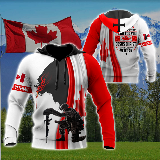 Canadian Veteran - Jesus 3D All Over Printed Shirts SN03032103