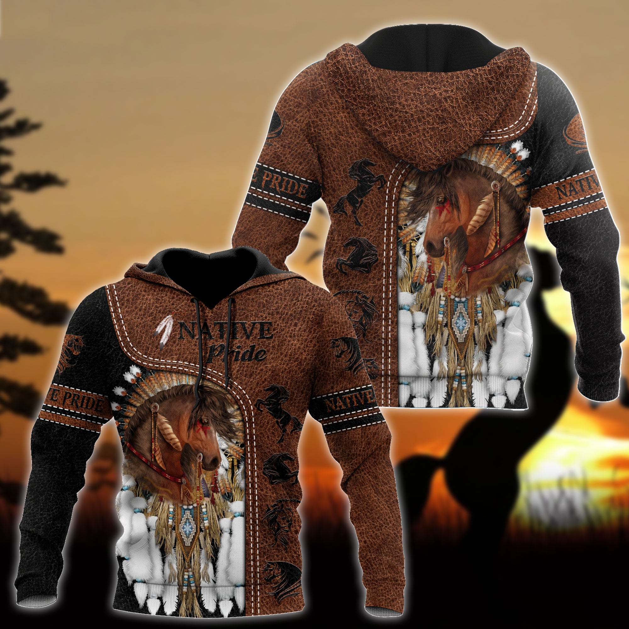 Horse Native American 3D All Over Printed Unisex Shirts