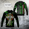 Customize Name Irish Shamrock And Cross Hoodie For Men And Women MH25022101