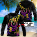 Amazing Polynesian Frangipani Flower Unisex Personalized Deluxe Hoodie ML