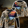 Deer Hunting 3D Over Printed Unisex Deluxe Hoodie ML