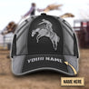 Personalized Name Rodeo Classic Cap Metal Pattern Horse Rider