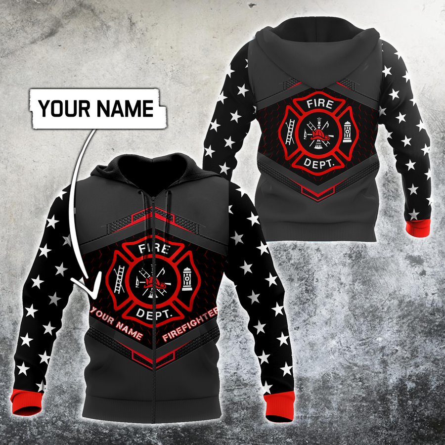 Customize Name Firefighter Hoodie For Men And Women MH22032102