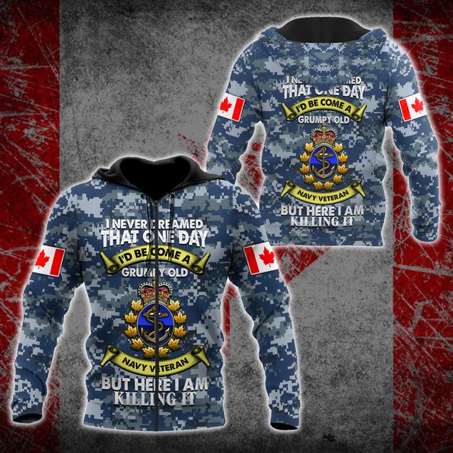 Canadian Navy Veteran 3D Printed Shirts MH15032103