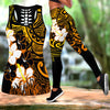 Amazing Polynesian Hibiscus And Tattoo Hawaii Style Deluxe Legging & Tank Top ML