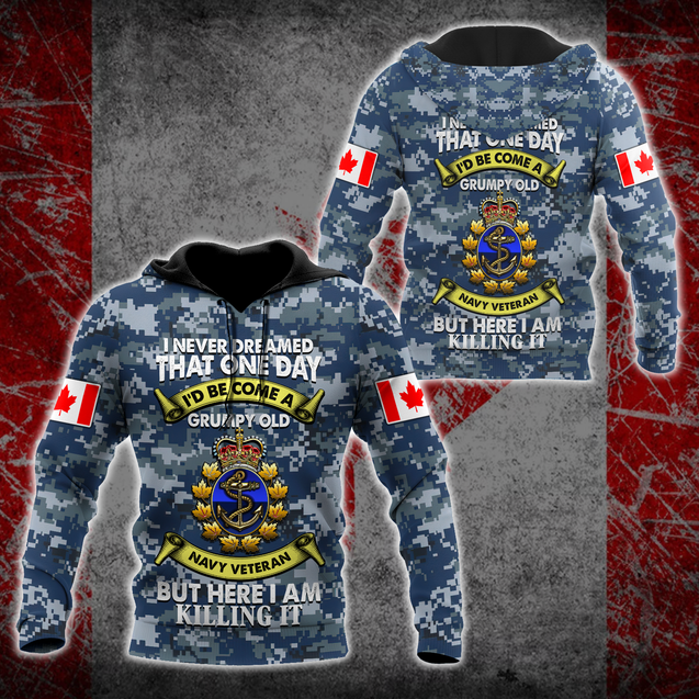 Canadian Navy Veteran 3D Printed Shirts MH15032103