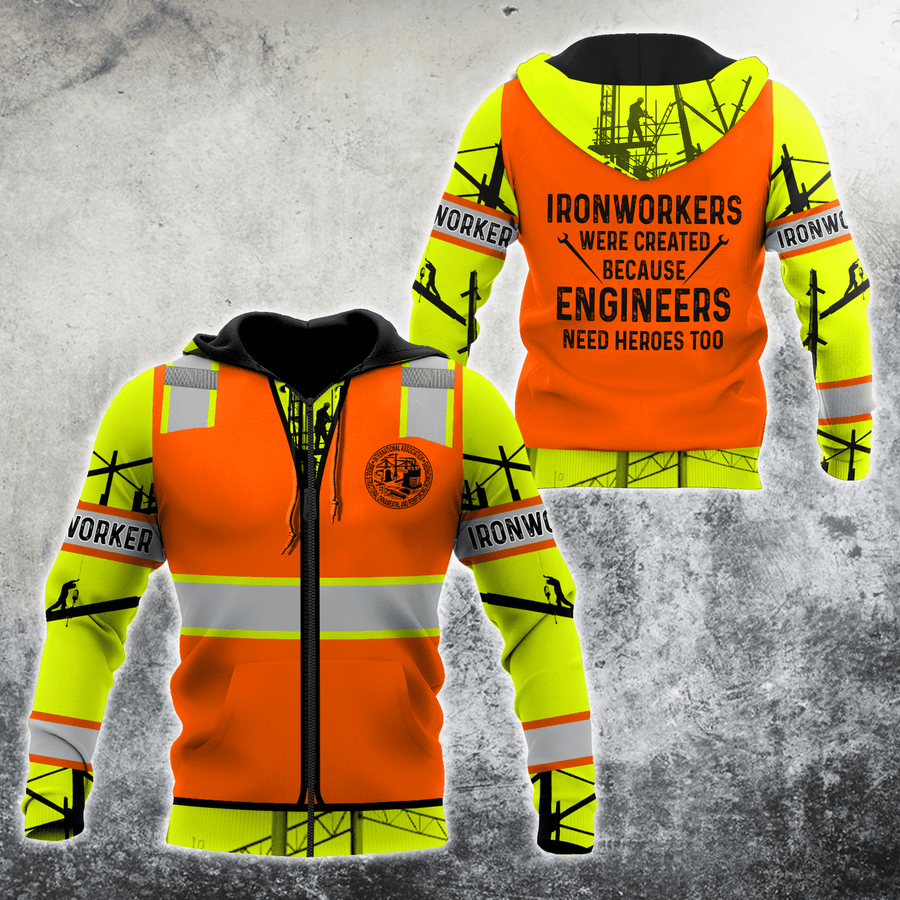 Premium 3D Printed Ironworker Shirts Engineers Need Heroes Too MEI