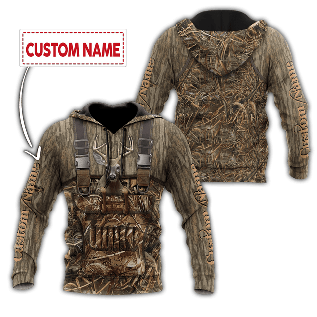 Deer Hunting Personalized Name 3D All Over Printed Shirts