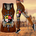 Native American 3D All Over Printed Legging + Hollow Tank