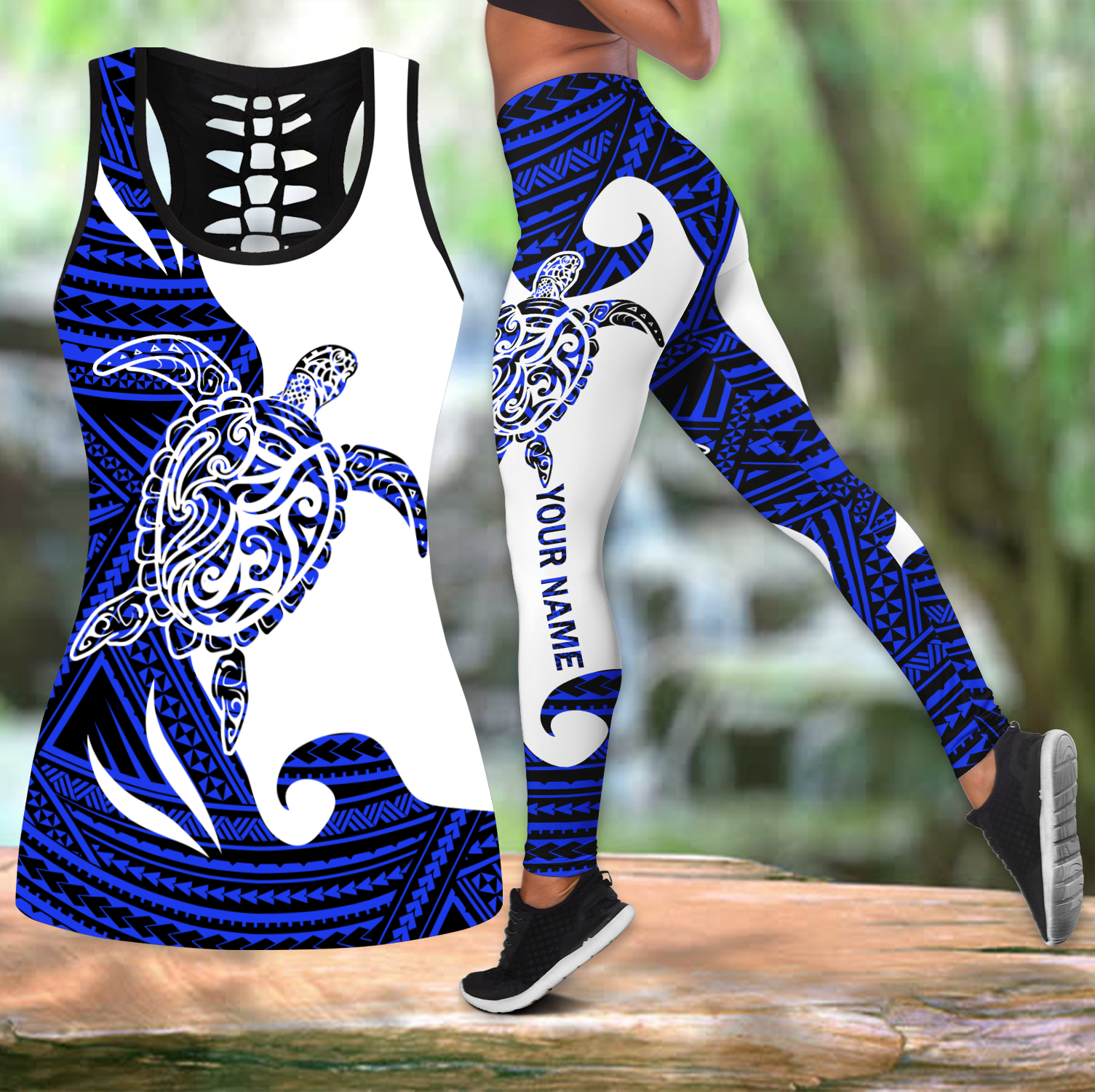 Amazing Polynesian Personalized Name Turtle And Tattoo Premium Legging Tank Top ML SN08042101