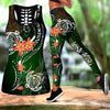 Amazing Polynesian Frangipani And Tattoo Hawaii Style Deluxe Legging & Tank Top ML