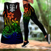 Amazing Polynesian Tattoo And Frangipani Flower Deluxe Legging & Tank top ML