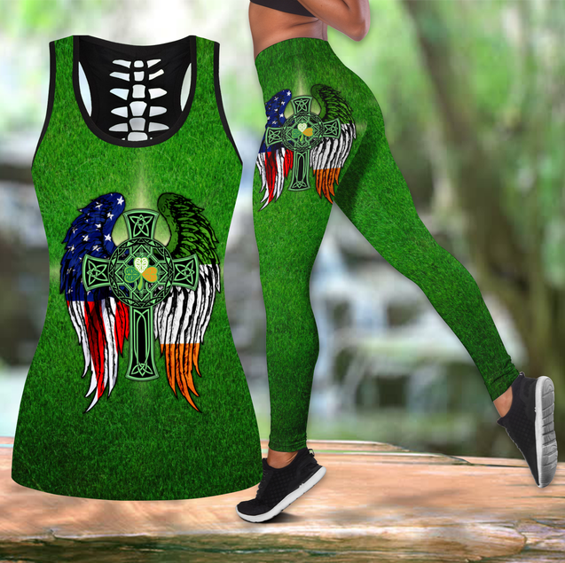 American By Birth - Irish By The Grace Of God Combo Legging + Tank Top DQB02012101