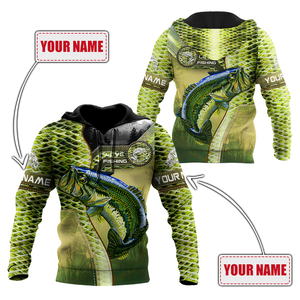 Custom name Bass Master Fishing camo 3D print shirts