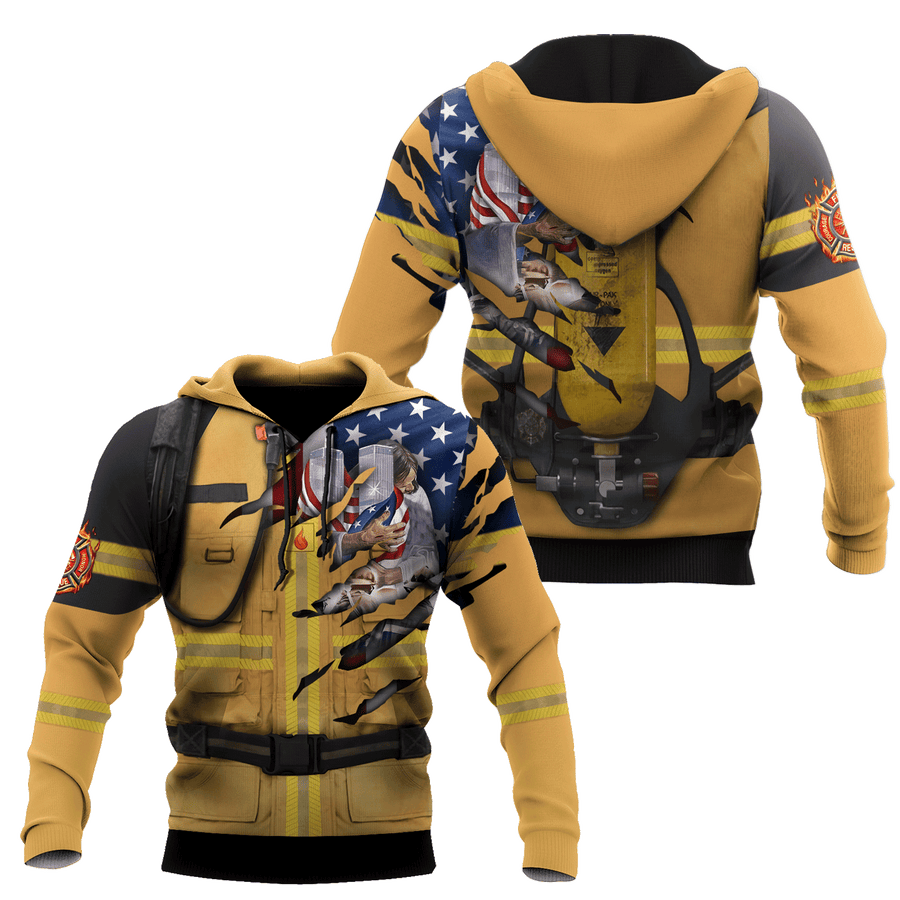 Firefighter 911 Patriot Day 3D All Over Printed Unisex Shirts