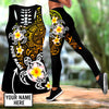 Amazing Polynesian Turtle Tattoo Personalized Deluxe Legging & Tank Top ML