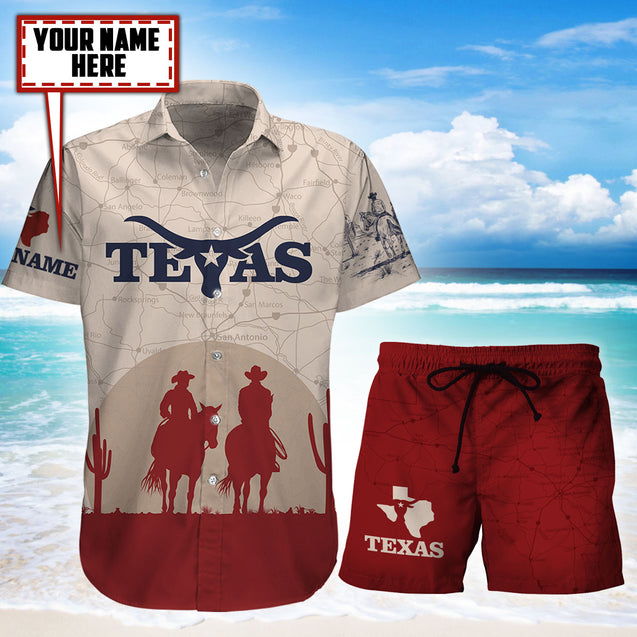 Customized Name Texas All Over Printed Unisex Shirts