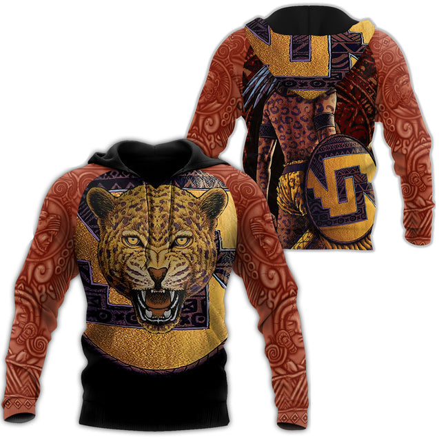 Jaguar Warrior Aztec Mexican 3D All Over Printed Unisex Shirts