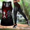 Angel And Demon Combo Hollow Tank Top And Legging Outfit MH210920