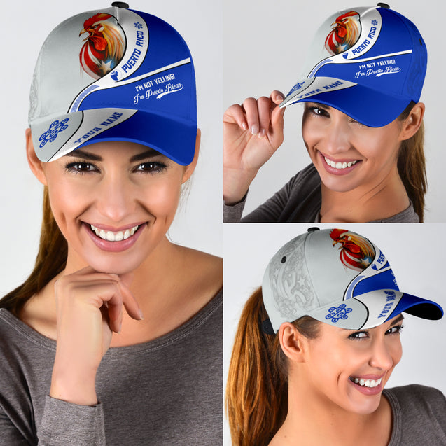 Customize Name Rooster Puerto Rico Classic Cap