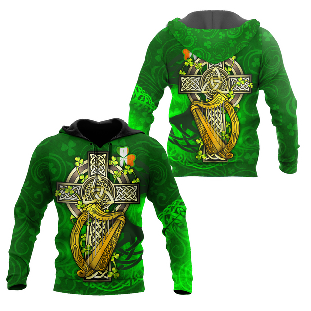 Irish Harp 3D All Over Printed Shirts For Men and Women