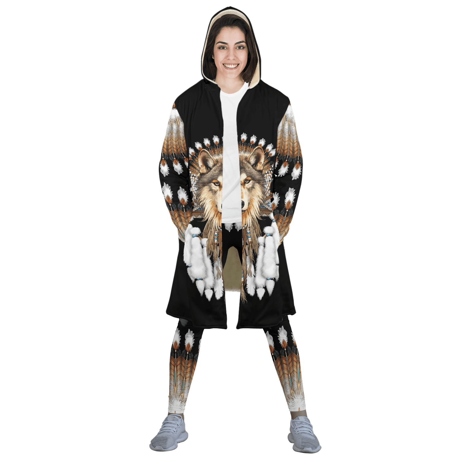 Native American 3D All Over Printed Legging + Cloak