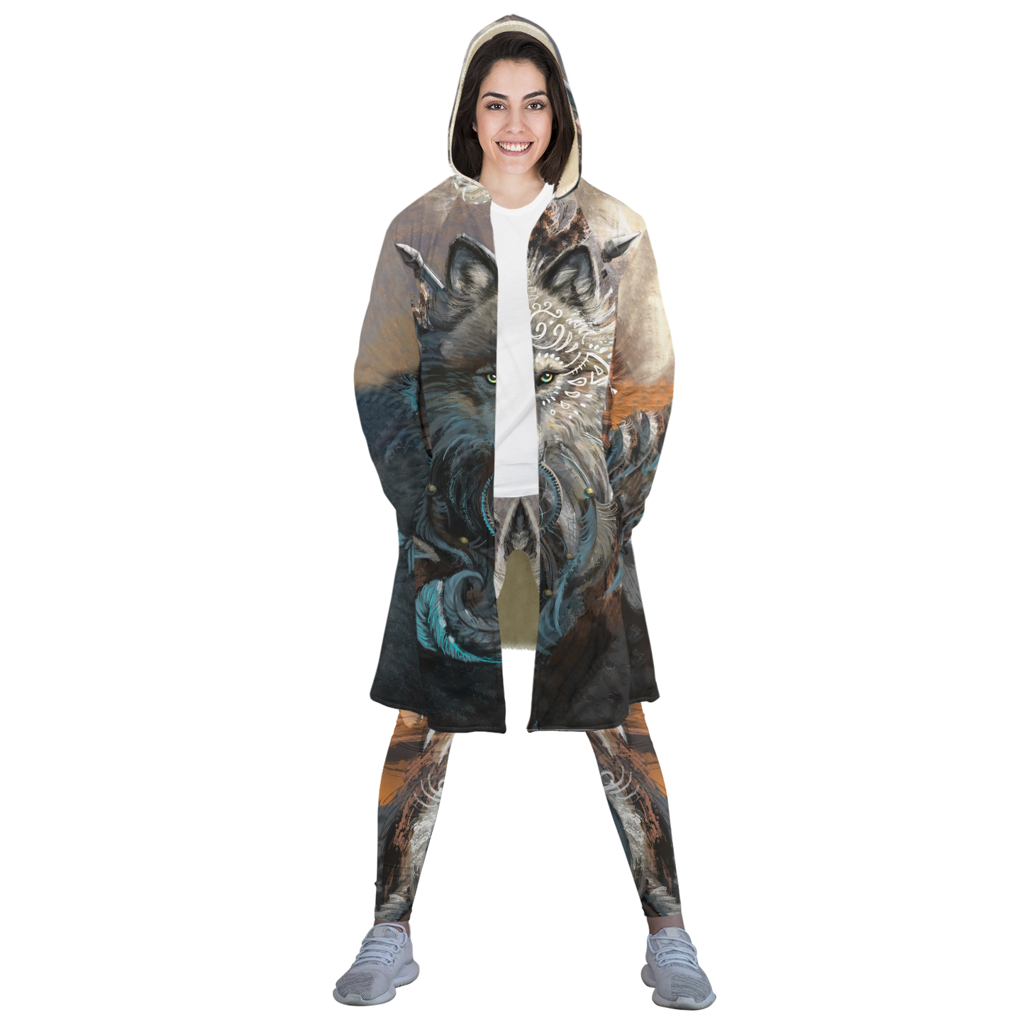 Native American 3D All Over Printed Legging + Cloak