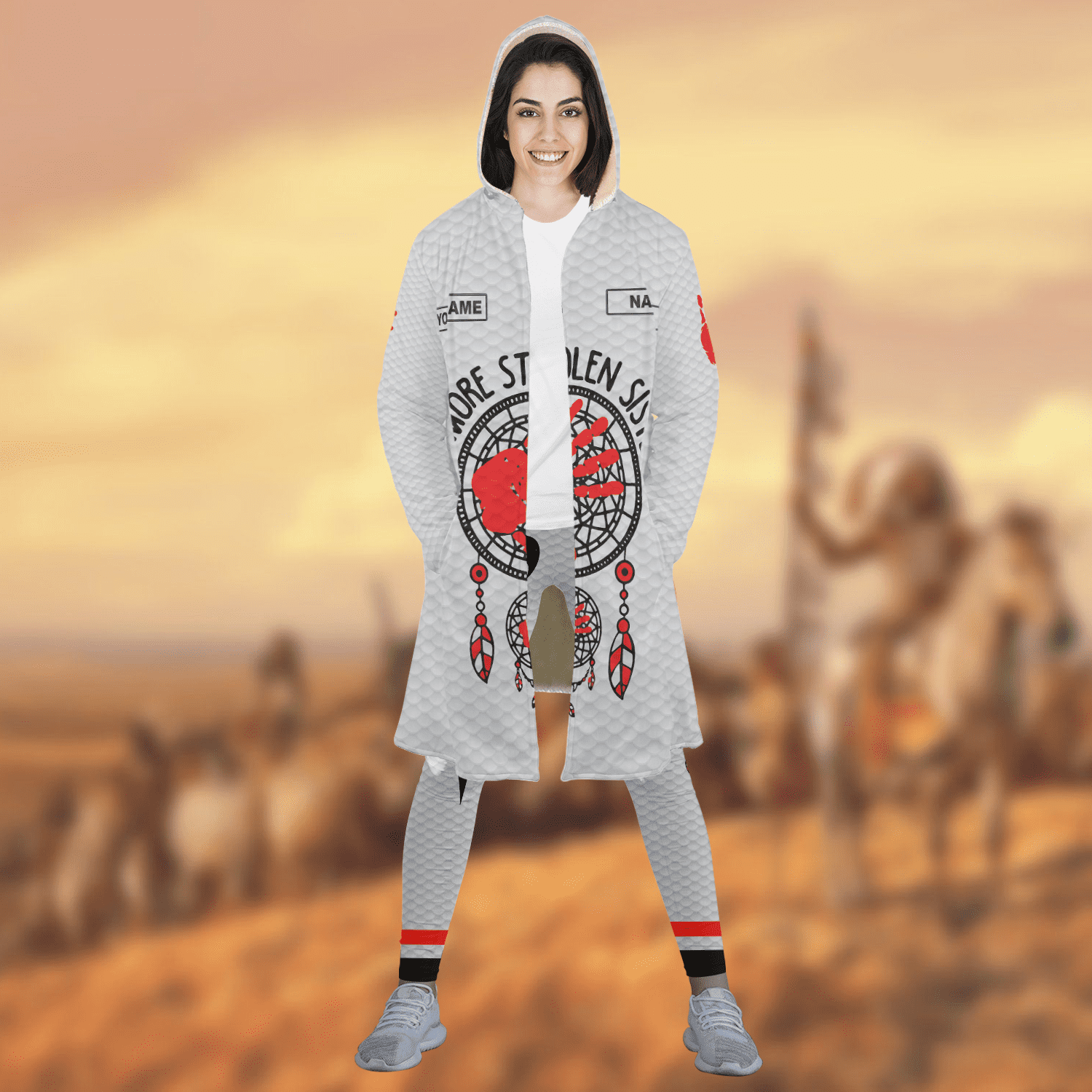 Native American 3D All Over Printed Legging + Cloak